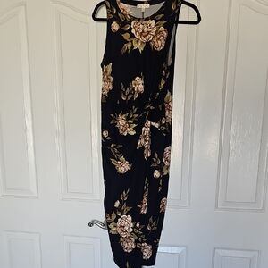 Nina Britton Floral Navy Color Dress